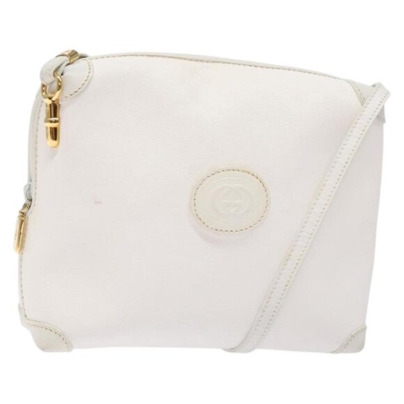 Authentic GUCCI Micro GG Supreme Shoulder Bag PVC White Gold 007 115 4916